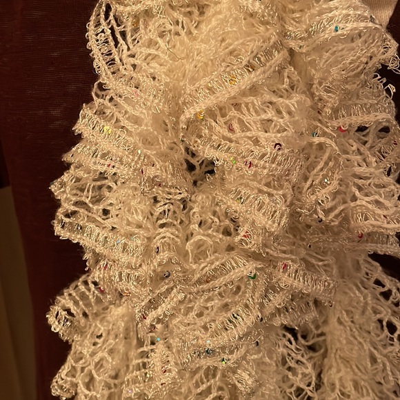 Crocheted Ruffled Scarf - Picture 2 of 3